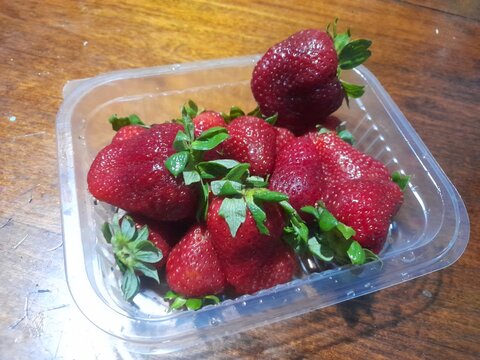 strawberries in a glass