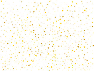 Luxury Gold Triangular Confetti Background. Vector illustration