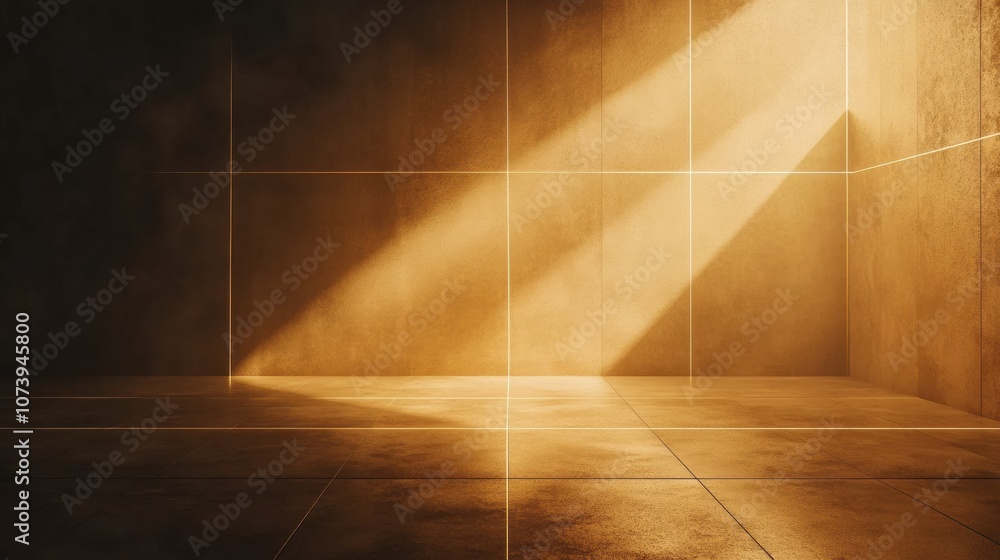 Leinwandbilder soft rays of light break through darkness, illuminating a quiet corner with a warm glow, evoking a s