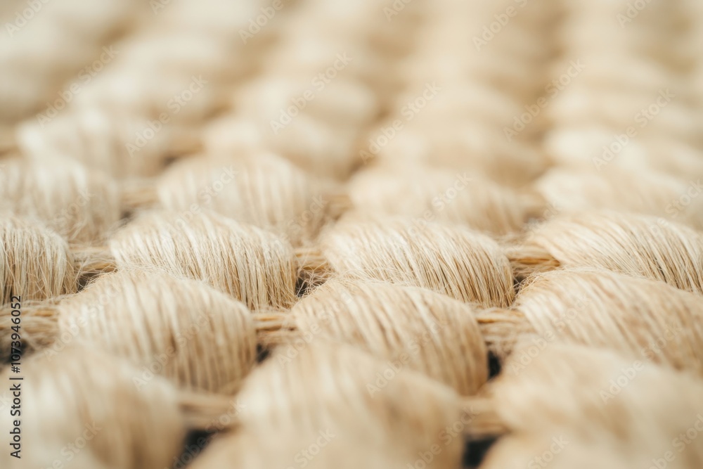 Aufkleber exploring the intricate textures of woven burlap fabric under natural lighting