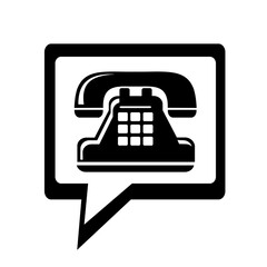 Vector illustration, logo, web icon of the support service operator. Chat, message. Isolated on a white background.