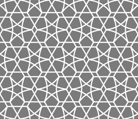 Seamless geometric pattern. Background girih illustration. Seamless girih pattern. Traditional Islamic Design. Mosque decoration element. Morocco seamless pattern.