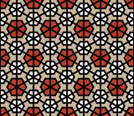 Seamless geometric pattern. Background girih illustration. Seamless girih pattern. Traditional...
