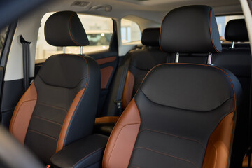 Discover the Stylish Car Interior with Premium Leather Seats for elegance and comfort