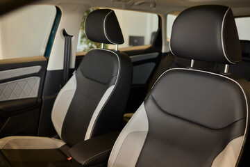 Discover the Stylish Car Interior with Premium Leather Seats for elegance and comfort