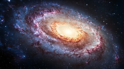Fototapeta premium The spiral galaxy , milky way galaxy , deep space background.
