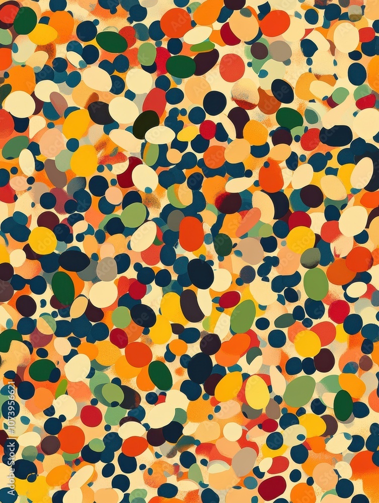 Fototapete an assortment of colorful beans, lentils, and seeds blend together to create a vivid abstract patter