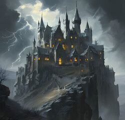 Haunted Castle on a Stormy Night