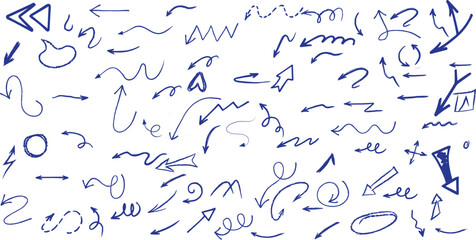 Arrow crayon brush doodle chalk red line stroke. Sketch pencil texture line scribble red arrow icon