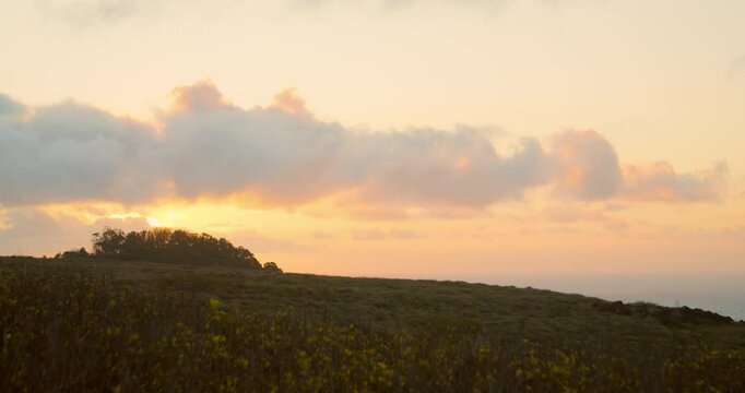 Sunset in Rano Kau Volcano