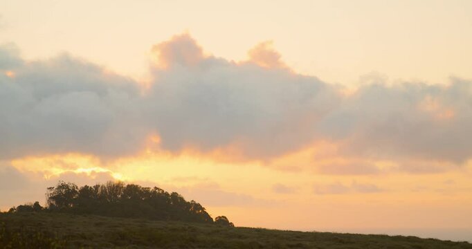 Sunset in Rano Kau Volcano