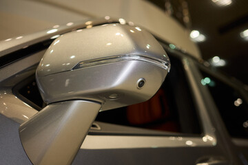Introducing the modern car side mirror with integrated tech for improved functionality and style