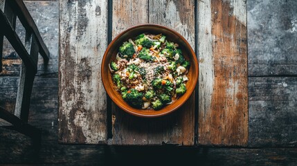 Stir Fried Beef with Broccoli in a Rustic Setting