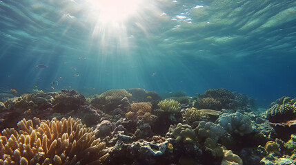 Underwater coral reef landscape. high quality image