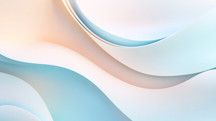 Elegant abstract waves in soft pastel tones with smooth gradient flow