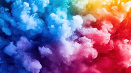 Fototapeta premium Abstract background of colorful swirling smoke clouds in blue, purple, and red hues