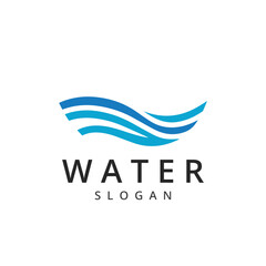 Water logo design template, Drop water and wave symbol