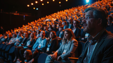 Virtual Conference Keynote with Professional Backdrop and Audience Engagement
