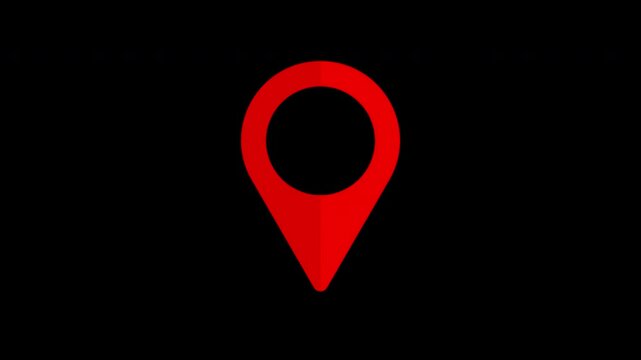 Pin icon of resources geographic location cardinal point on the map. Concept: Vacation, map, travel, geography.