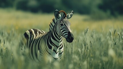 Exquisite Zebra Portrait Highlighting Natural Grace Stripes photo