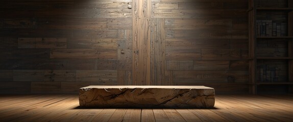 Rustic Wooden Product Display Platform 