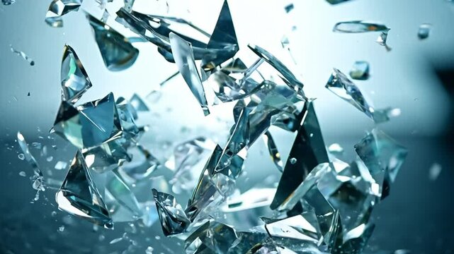 Captivating slow motion footage of a glass bottle shattering upon impact
