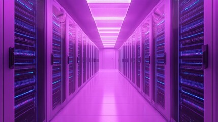 Fototapeta premium a purple server room