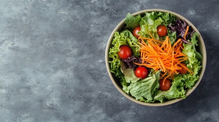 Fresh Vibrant Vegetable Salad with Mixed Greens