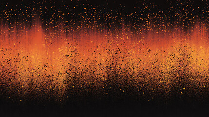 Dark orange and black gradient background with grainy texture and luminous color splash