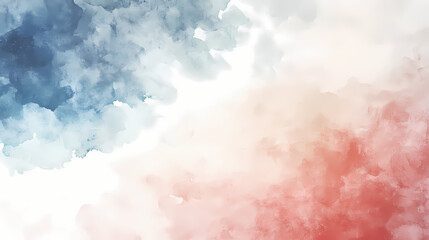 Naklejka premium Watercolor usa flag, empty space. Rustic. Illustration