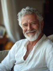 Grizzled Actor's Smiling Portrait