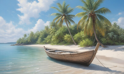 Quiet beach, awakening a sense of peace and tranquility