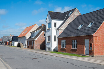 Town of Thyboron in Denmark on a summer day