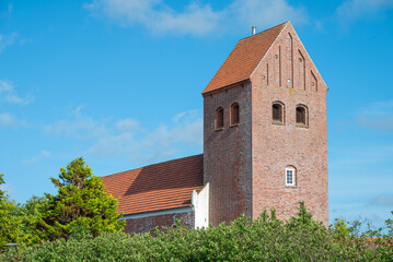 Fototapeta premium Church of village of Gudum in Jutland in Denmark