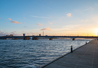 Obraz premium Beautiful skyline of city of Aalborg in Denmark on a summer day