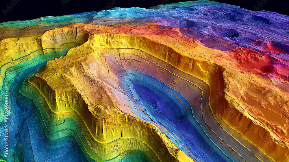Fototapete Geophysical and Geochemical Analysis: These analyses help in understanding the subsurface characteristics and the likelihood of oil presence