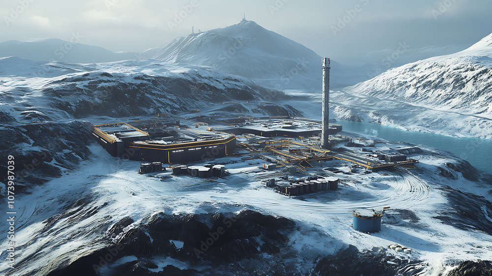 Aufkleber Innovative mining using advanced technologies and sustainable practices to extract resources responsibly