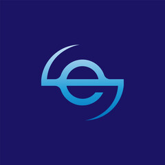 e planet circle minimalist logo