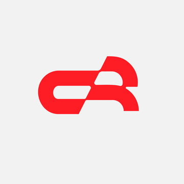 cr abstract modern minimalist logo
