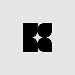 K star abstract modern minimalist logo