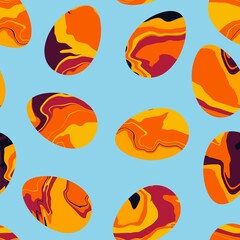 Easter seamless pattern with eggs for wallpaper and fabrics and textiles