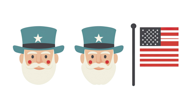 American Gentleman Icons Celebrating July 4th Festivities Generative AI