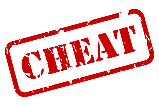 recommend clip art: Cheat red rubber stamp vector with texture isolated