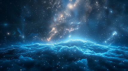 dark blue clouds with lightning bad weather background climate generative