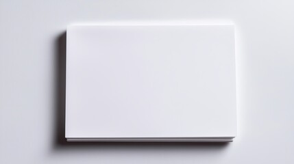 Fototapeta premium Close-up of a white A4 sheet, blank paper with subtle shadows, isolated on white, perfect for advertisement or document mockup templates