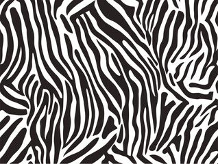 Zebra print pattern texture jungle vector background. Zebra skin pattern abstract wildlife design illustration.