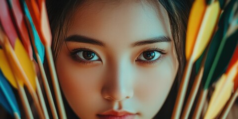 Visionary Portrait with Arrows