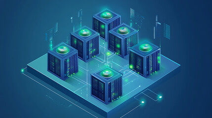 Kubernetes clusters orchestrating containers within data centers aigenerated concept illustration