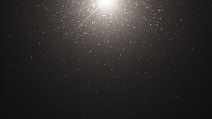 holiday background with glowing particles and light