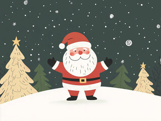Santa Claus and christmas card